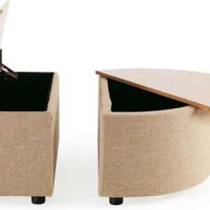 Pall bord med förvaring i valfritt tyg