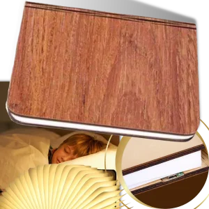 Laddningsbar läslampa i trä