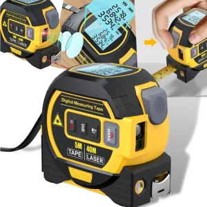 3-i-1 Måttband med laser