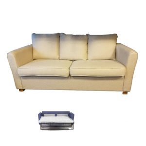 Bella 3-sits bäddsoffa i ekologiskt tyg