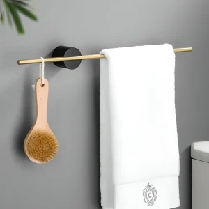 Handdukshållare i Borstad Aluminium – Rostfri Handdukstång (40cm / 50cm) - Stilren Väggmontering