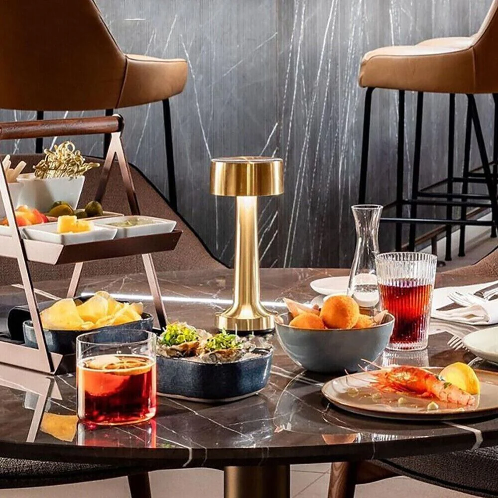 LumoBar – Dimbar uppladdningsbar bordslampa med LED-belysning för café och hem - Bild 5