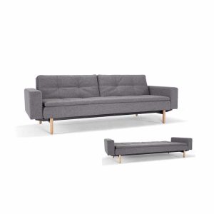 Dublexo bäddsoffa med tyg armstöd från Danska Innovation Living