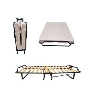 Hotell extra säng på hjul med 12cm bonellresår madrass 120 x 200cm