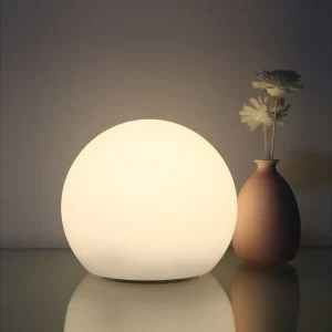 Luni – Klotformad LED Bordslampa med 16 Färger & Uppladdningsbar Design