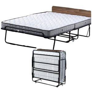 Hotell extra säng på hjul med bonellresårmadrass 120 x 190cm 10 pack