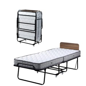 Hotell extra säng på hjul med bonellresårmadrass 80x190cm 10 pack