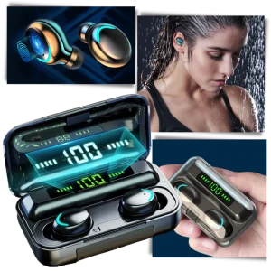 Bluetooth-hörlurar med batterilåda för laddning