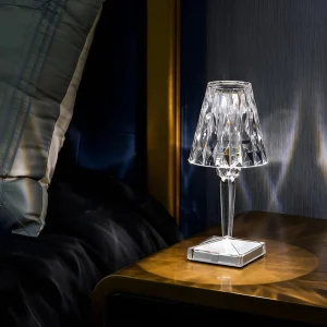 CrystalGlow - LED-Bordslampa med Kristallprojektion Nattlampa