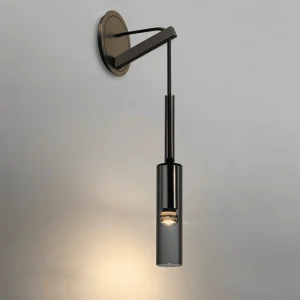 Kristallgrå Vägglampa - Minimalistisk Rökig tub Modern Vägglampa