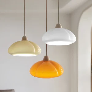 PumpaLuxe – Retro Pendellampa i Glas och Trä med Nordisk Charm