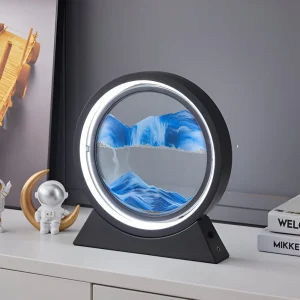 Sands of Time – Roterande Sandkonst LED-bordslampa med USB-laddning