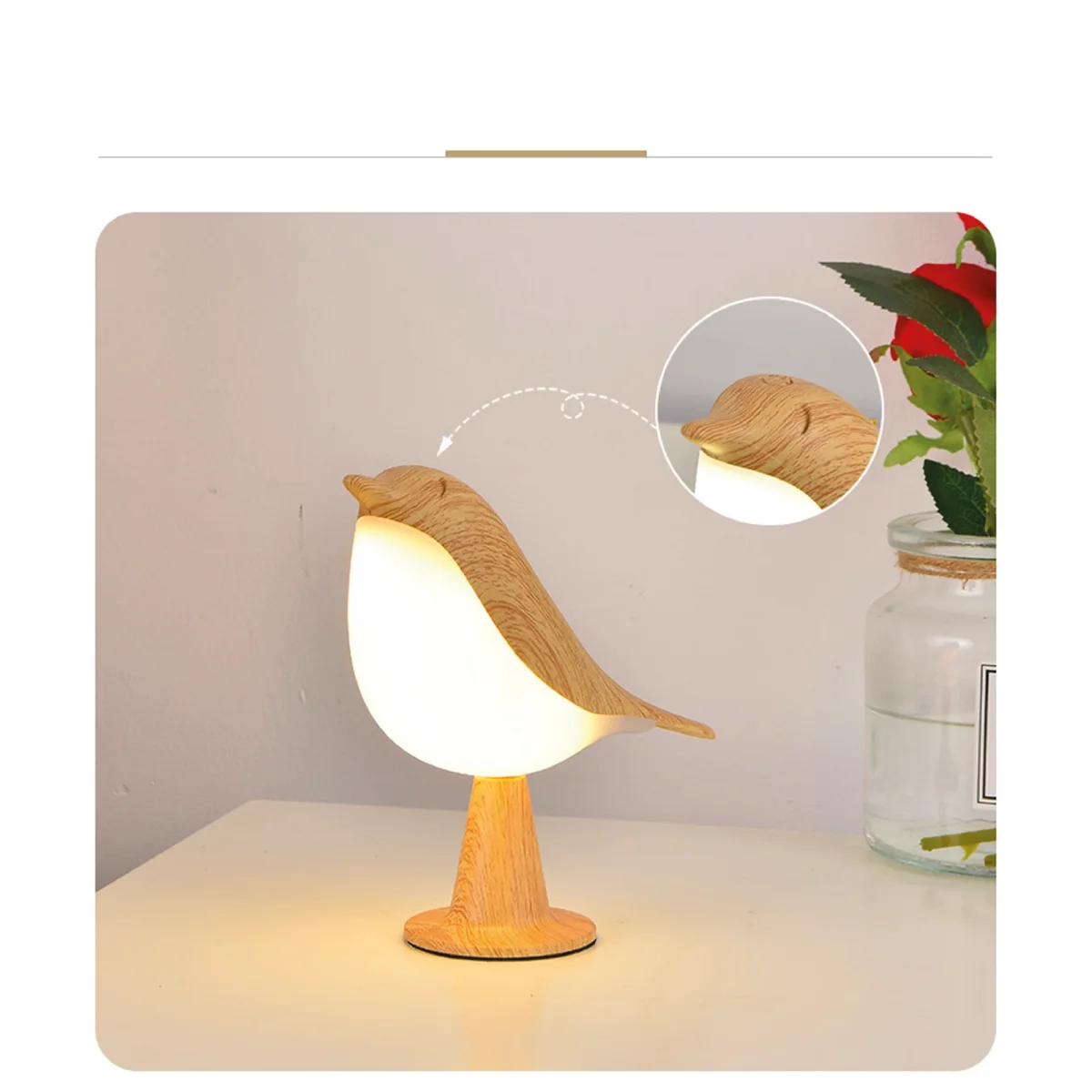 Fågeln Lumi - Stilfull bordslampa med fågelmotiv och LED-belysning – Elegant inredningsbelysning för varje rum - Bild 8