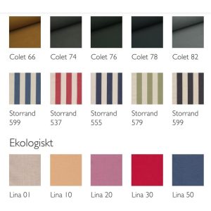 Tyger i metervara till Österlen inrednings soffor