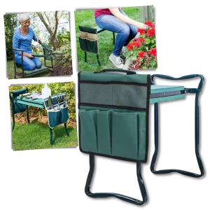 Multifunktionell pall för trädgårdsarbete